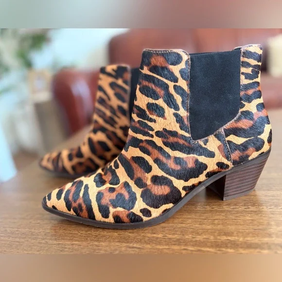 Sole Society Leopard-Print Booties - Picture 3 of 9